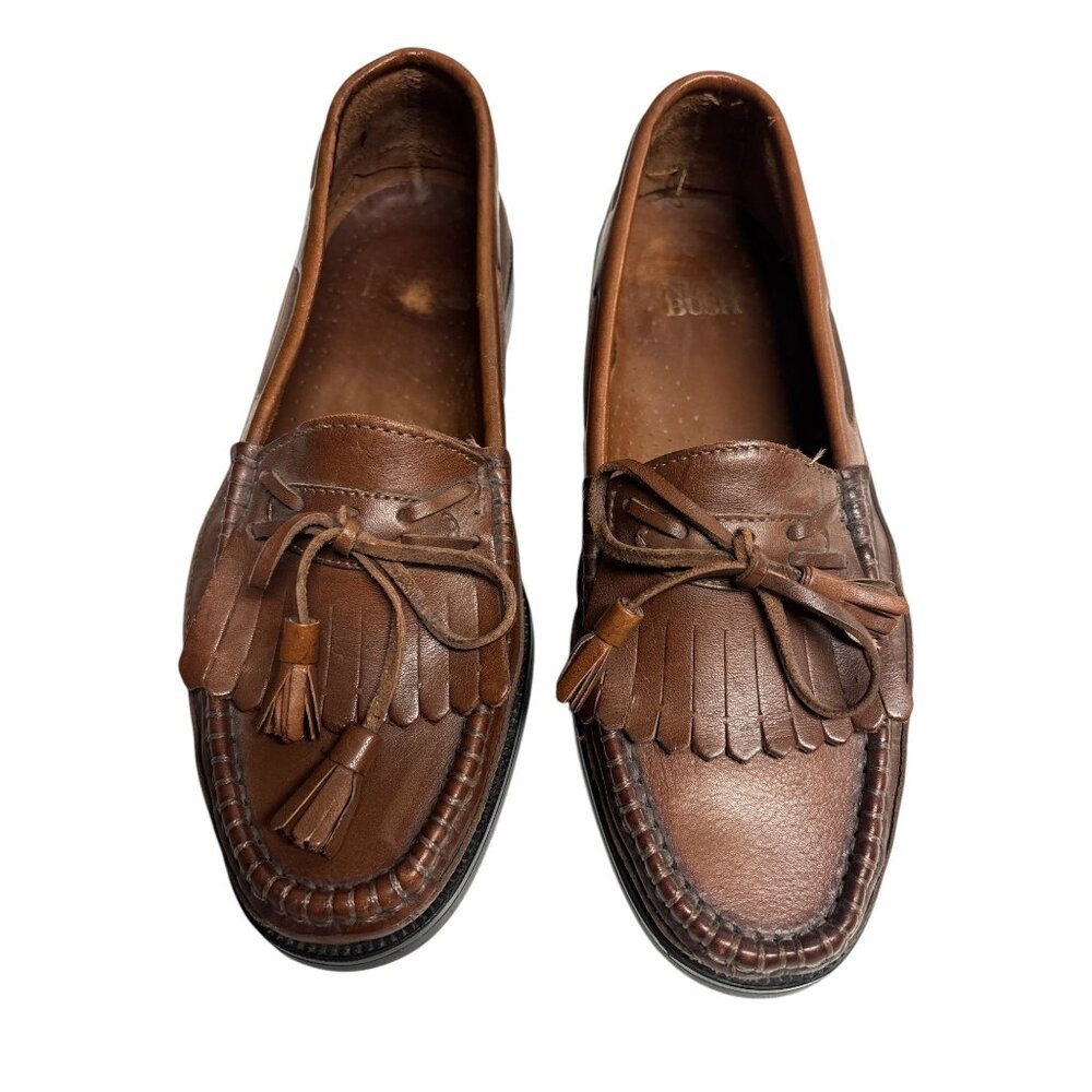 Nunn Bush Mens Brown Leather Tassel Loafers Size 8.5m